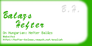 balazs hefter business card
